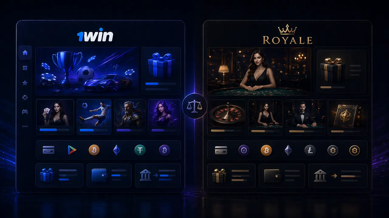1WIN или Royale: что выбрать по live-разделу, платежам и темпу интерфейса